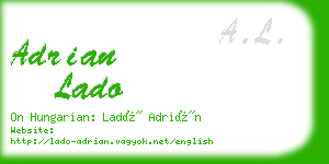 adrian lado business card